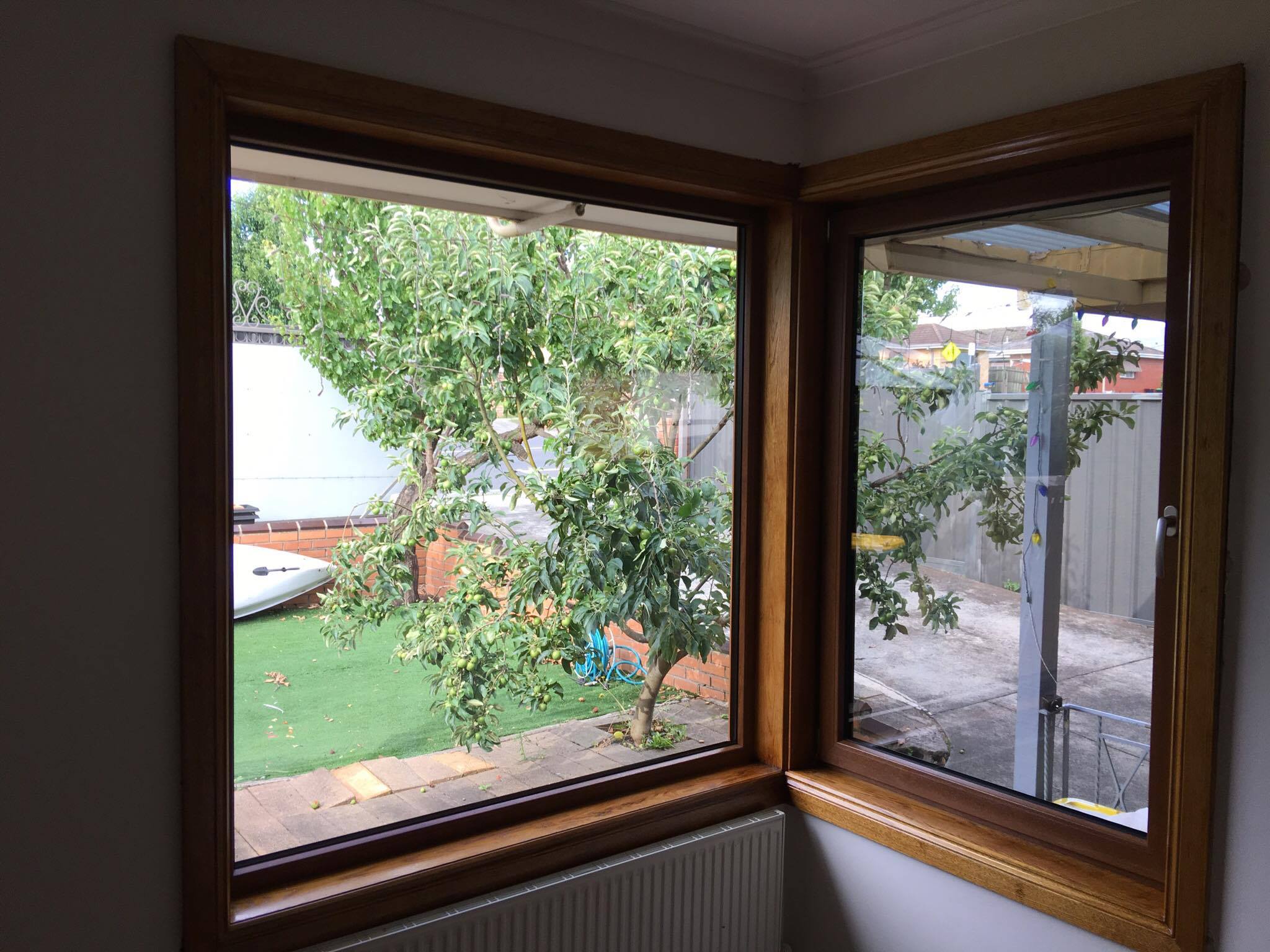 Double glazed corner windows Euro UPVC Windows